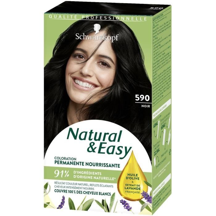 SCHWARZKOPF  Natural & Easy Coloration Permanente Naturelle Cheveux - Noir 590