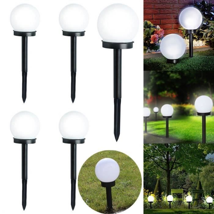 Lampe Solaire De Jardin En Forme De Boule Led A Energie Solaire
