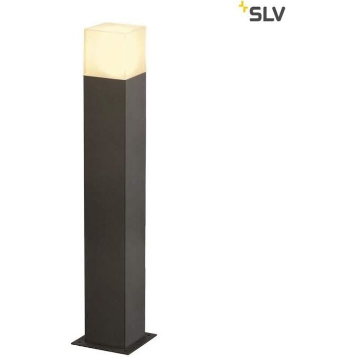 SLV Potelet Borne Lumineuse Extérieur LED GRAFIT 60, Lampadaire Design  pour Eclairage Extérieur Personnalisé, Aspect Verre fumé
