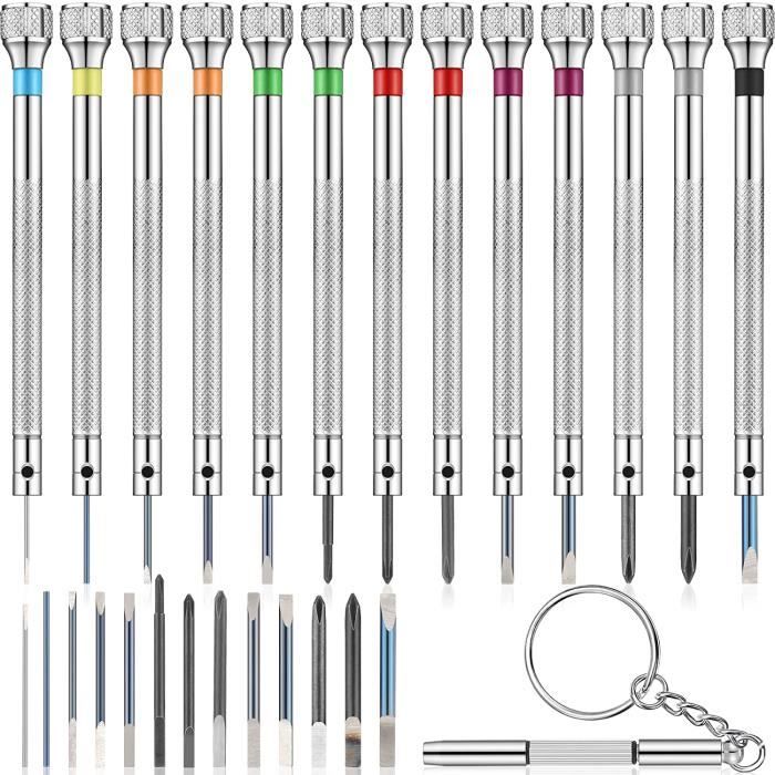 Kit Tournevis De Précision 11 Pièces - Pour Montres, Lunettes, Électronique - Embouts Magnétiques