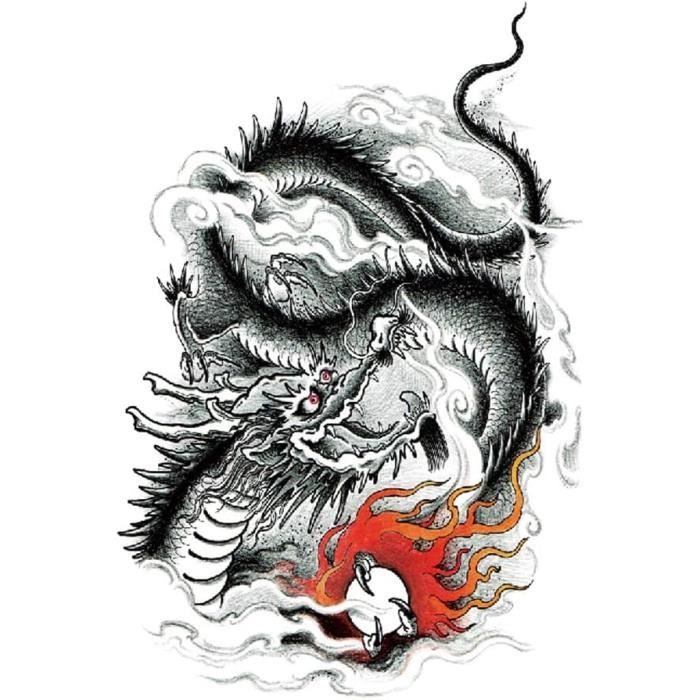 Tatouage Éphémère<br> Tête Dragon