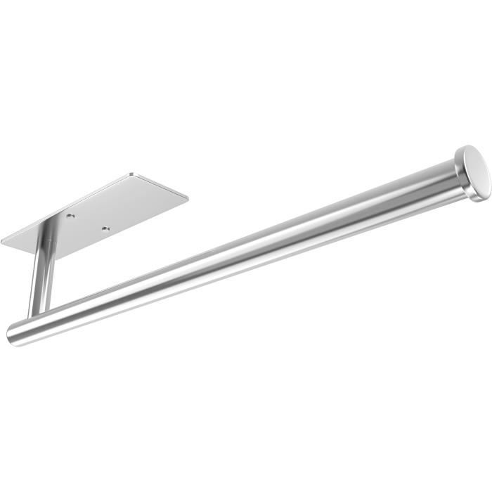 Porte-essuie-tout Vertical, Porte-rouleau De Cuisine En Acier Inoxydable Support De Rangement Pour Rouleau De Papier Et Pellicule Plastique 96478861
