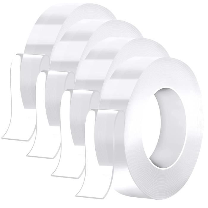 Ruban Adhésif Double Face Extra Fort - 5 Pièces 30x30 Mm - Pour Intérieur/extérieur, Fixation Sans Perçage