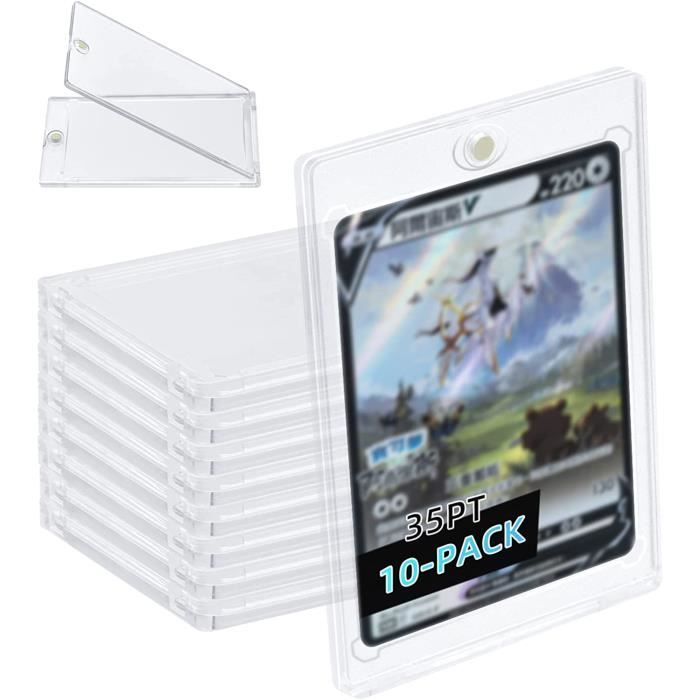Tolesum Lot de 10 Trading Card Holder 35PT Protege Cartes à