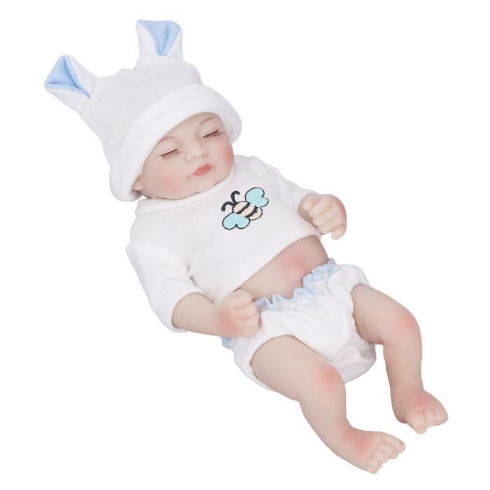 SURENHAP poupée bébé fille Poupée simulée bébé fille en Silicone souple,  excellente sensation jouets poupee Fille aux yeux fermés