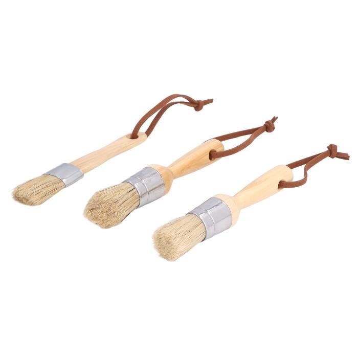 Lot De 6 Pinceaux à Pochoir En Bois Pour Peinture Acrylique - 3[S260