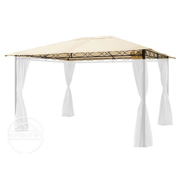 Toit De Rechange Pour Tonnelle Ronde 3,5m - Étanche Polyuréthane Beige - Double Toit