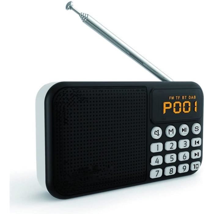 Dab-Dab+ Radio Numérique De Poche Fm Stéréo Portable Rechargeable ...