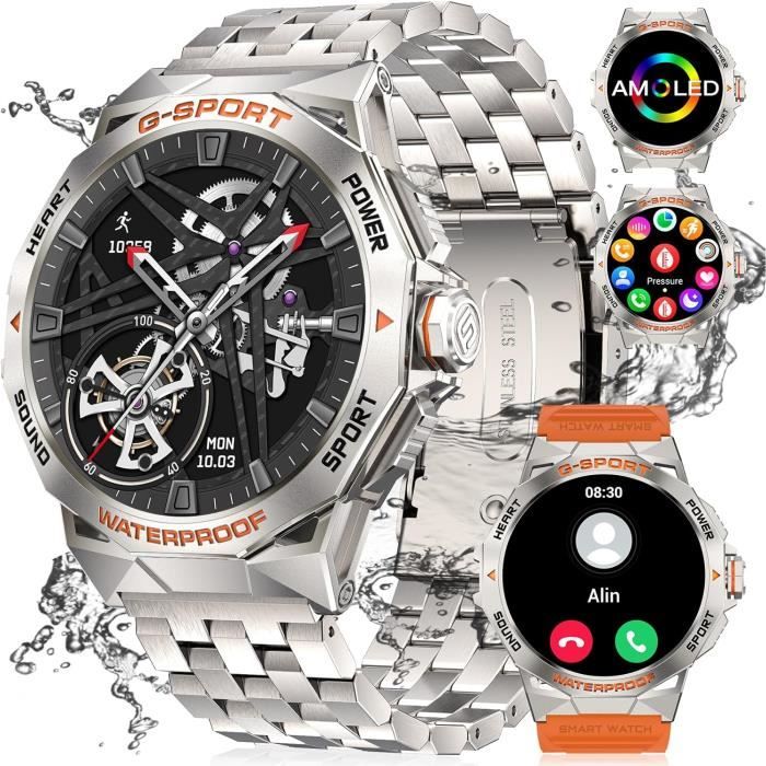 Montre Connectée RIVERSONG – Écran AMOLED 1,43”, Appels Bluetooth, Monitoring Santé - 3
