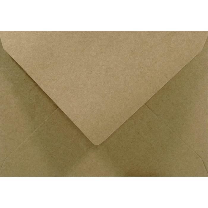 25 Enveloppes Carrées Ivoires Rabat Droit 170X170 Mm 120G Acquerello