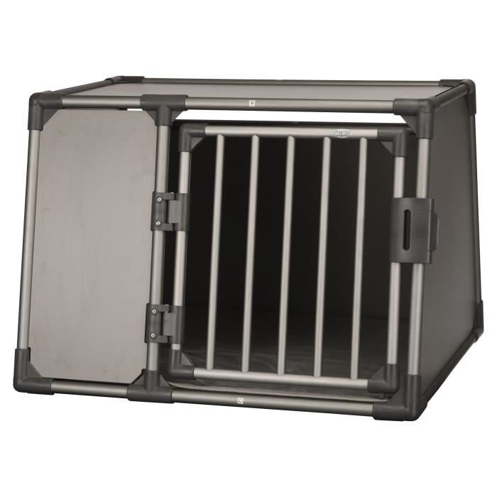 TRIXIE Box de transport - Aluminium - L : 92 x 64 x 78 cm - Gris graphite - Pour chien