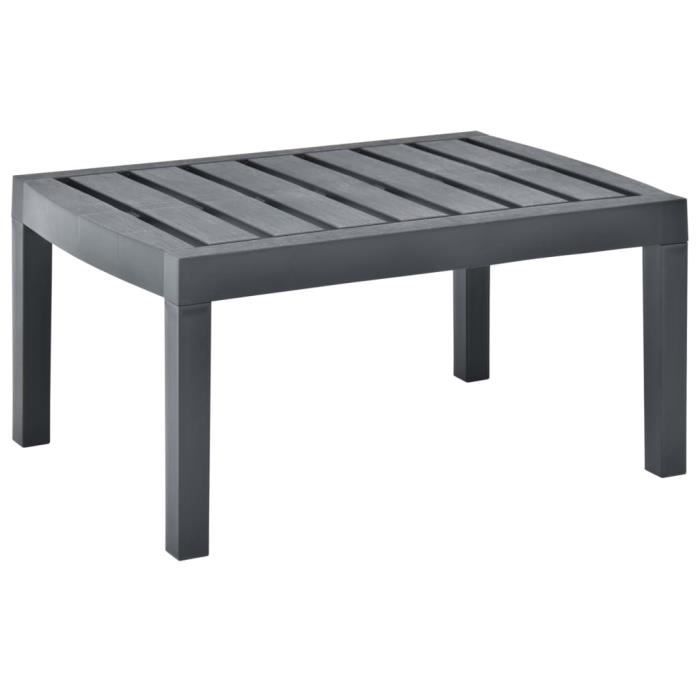 Meuble Table de jardin - Anthracite - 78x55x38 cm - Plastique 5.7 KG Meuble Table de jardin - Anthracite - 78x55x38 cm - Plastique 5.7 KG