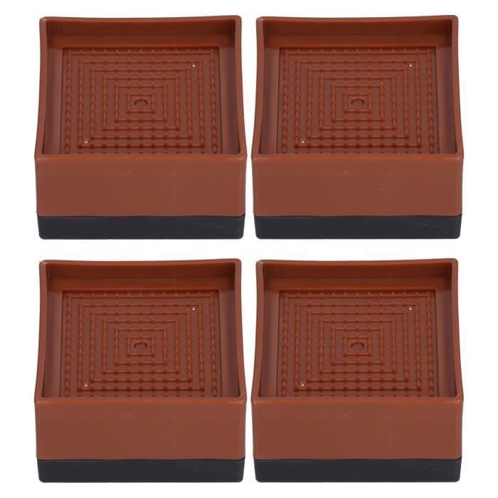 4 Protections De Roulettes Carrées Pour Meubles – Coussinets En Plastique 1-7/8 Pouces