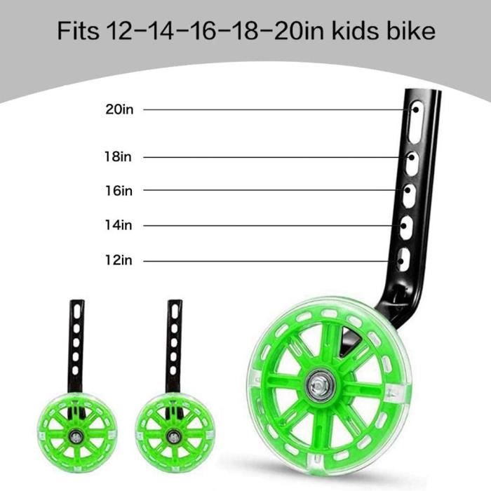 Roues D'entraînement ZOSEN Pour Vélo Enfant – Stabilisateurs Pour 12, 14, 16, 18, 20 Pouces, Acier 3 Mm, Caoutchouc