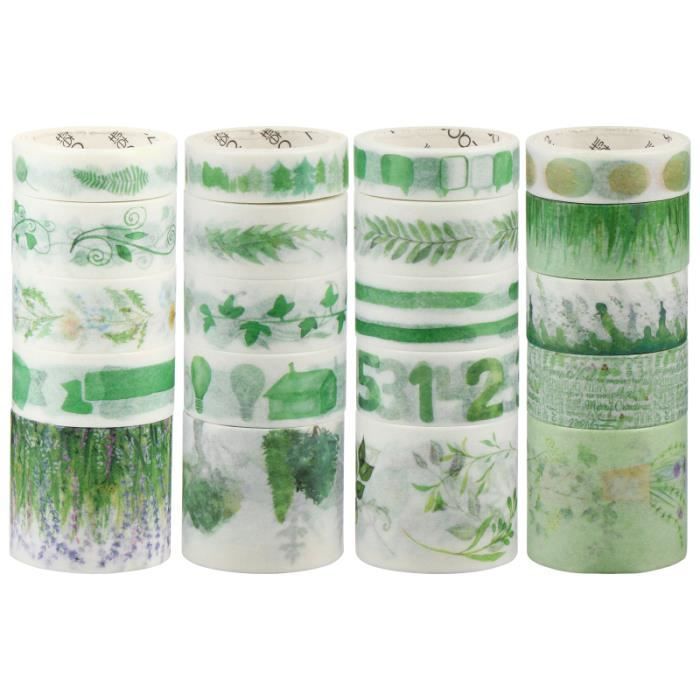 Ensemble de rubans Washi en porcelaine bleue et blanche