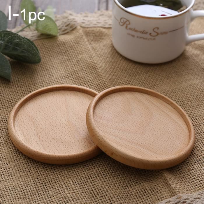 Lot De 5 Dessous De Verre En Bambou - Formes Variées (rond, Carré, Cœur, Fleur, Hexagone) - Réutilisables Et Absorbants