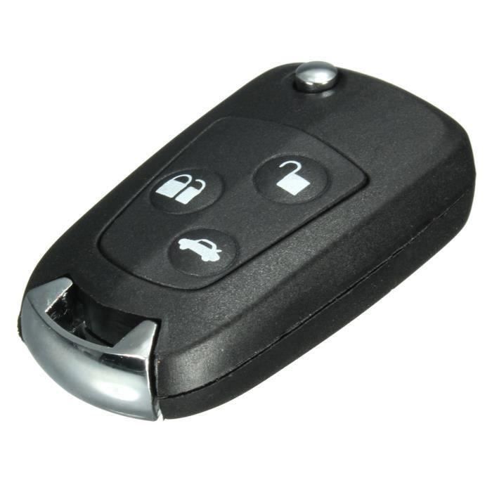 Coque Clé Ford Fiesta/Focus/Mondeo - Remplacement Télécommande 3 Boutons - Compatible 2004-2012