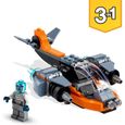 LEGO 31111 Creator Le Cyber Drone Jeu de Construction avec Cyber Mech et Scooter, Jouets de l'espace pour Les Enfants de 6 An-1