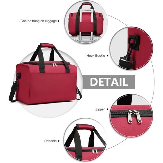 Sac De Voyage Pliable 40x20x25 Cm - 20L, Compatible Ryanair, Compartiment à Chaussures, Idéal Weekend