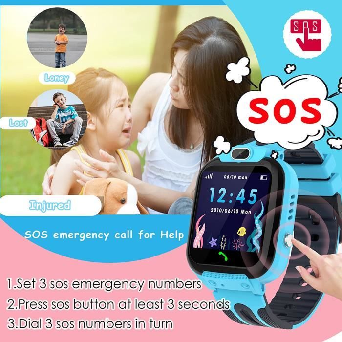 Star-Montre Enfant GPS Suivi téléphone intelligent avec