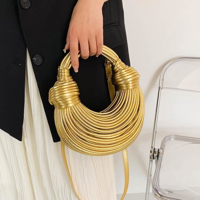 Vert Pochette de Luxe en Or et Argent pour Femme Sac