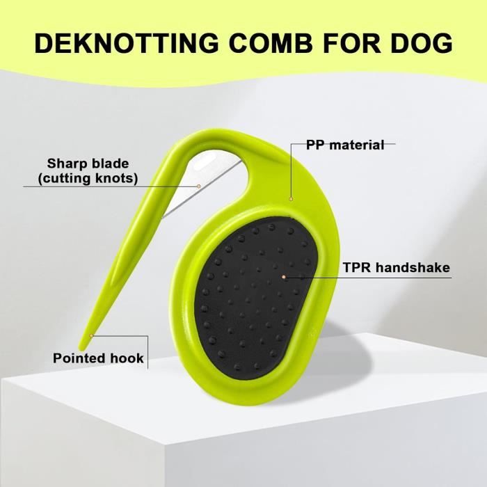 Coupe Noeud Chat Poil Long, 2 Pièces Coupe Noeud Chat, Peigne Chat, Brosse pour Chien à Poils