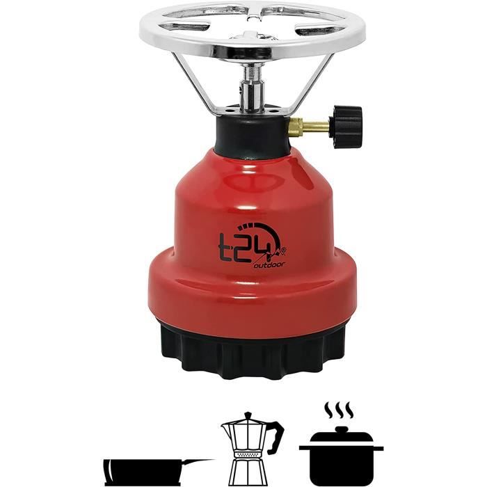 Réchaud De Camping Pliable En Acier Inox - Mini Brûleur à Gaz - Puissance Réglable - Portable