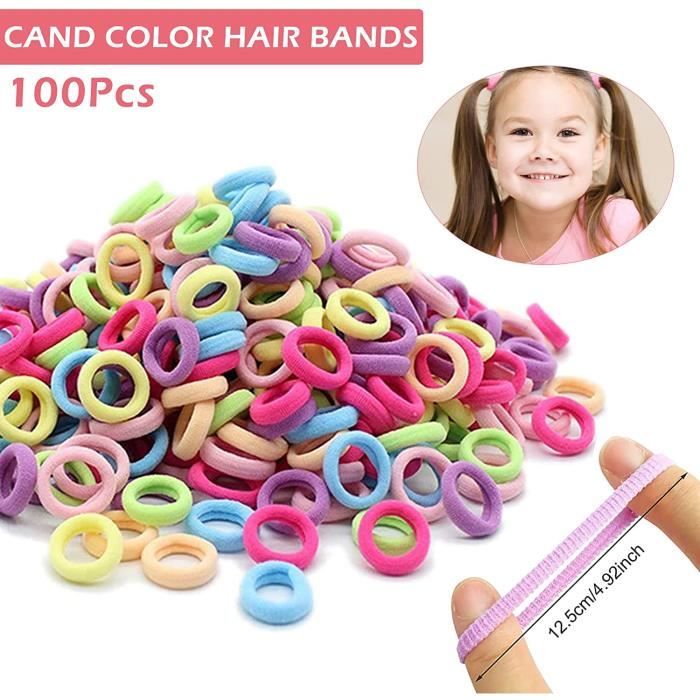 1000 Pièces Bandes de Caoutchouc Multicolore,elastique cheveux fille,petits elastiques  cheveux,Bandes de Tressage de Cheveux Souples - Cdiscount