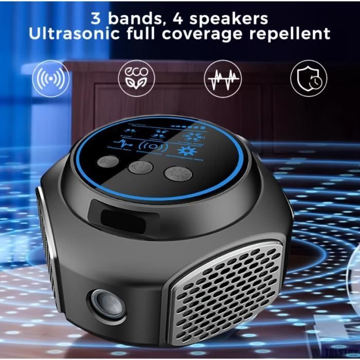 Tiptop Home Répulsif Ultrasons Souris Et Rongeurs 360° - Appareil Anti Rongeurs Avec PIR Et Lumières