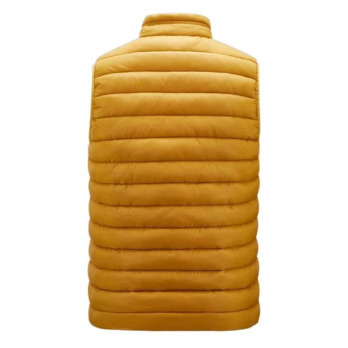 Doudoune Sans Manches Homme Grandes Tailles - Gilet Hiver Chaud Col Montant