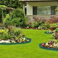 NAIZY Bordure de pelouse jardin 20m en plastique PP - flexible - Protection UV résistante aux intempéries, Vert-2