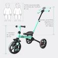 YVOLUTION Tricycle-draisienne évolutive Yvelo Flippa - Vert-2
