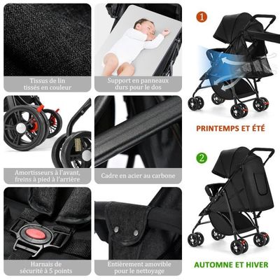 Poussette b b Compacte 0 15 kg Ultra L g re Inclinable avec