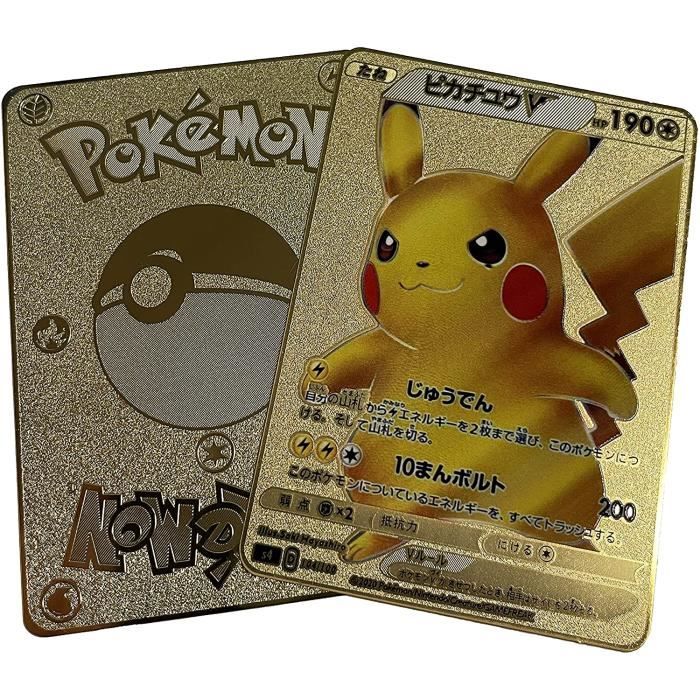 Carte d'or Pokémon Pikachu - Carte d'or japonaise - Carte rare et