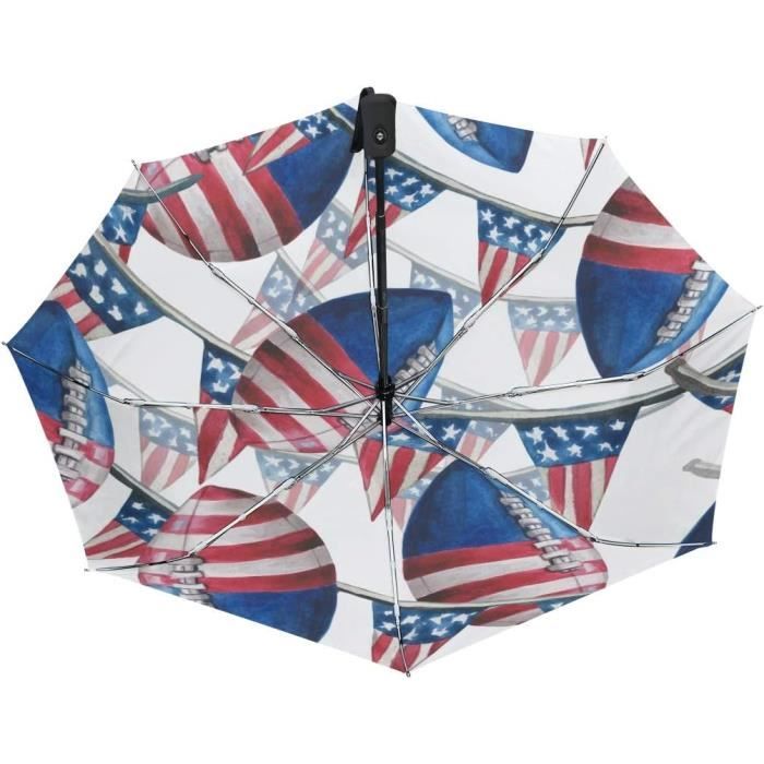 Parapluie Automatique 3 Plis Imprimé Pailleté Noir - Anti-vent, Imperméable, Compact - 7