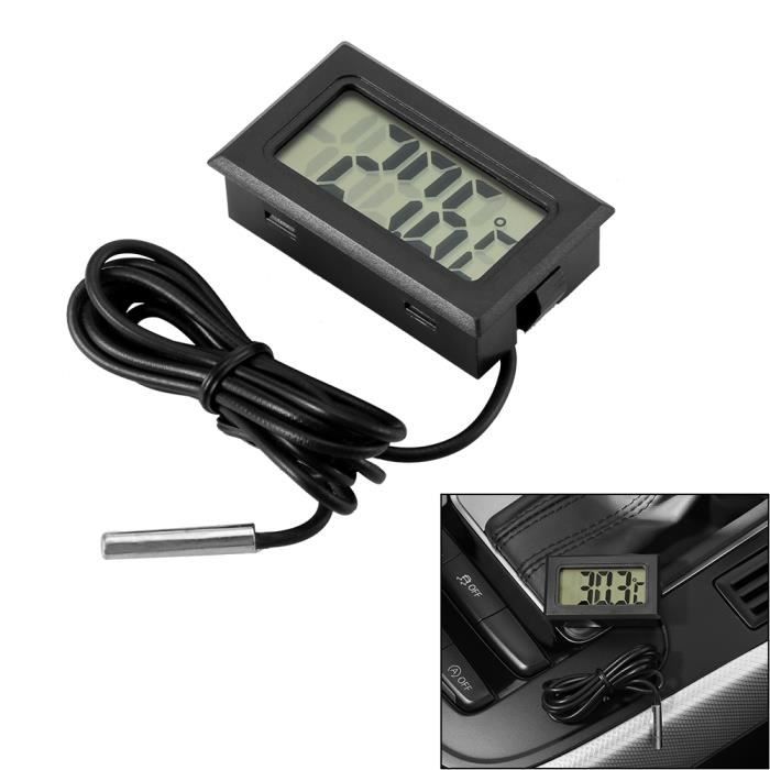 Thermomètre extérieur LCD thermomètre numérique voiture avec batterie du  capteur de la sonde étanche Operated - Cdiscount Auto