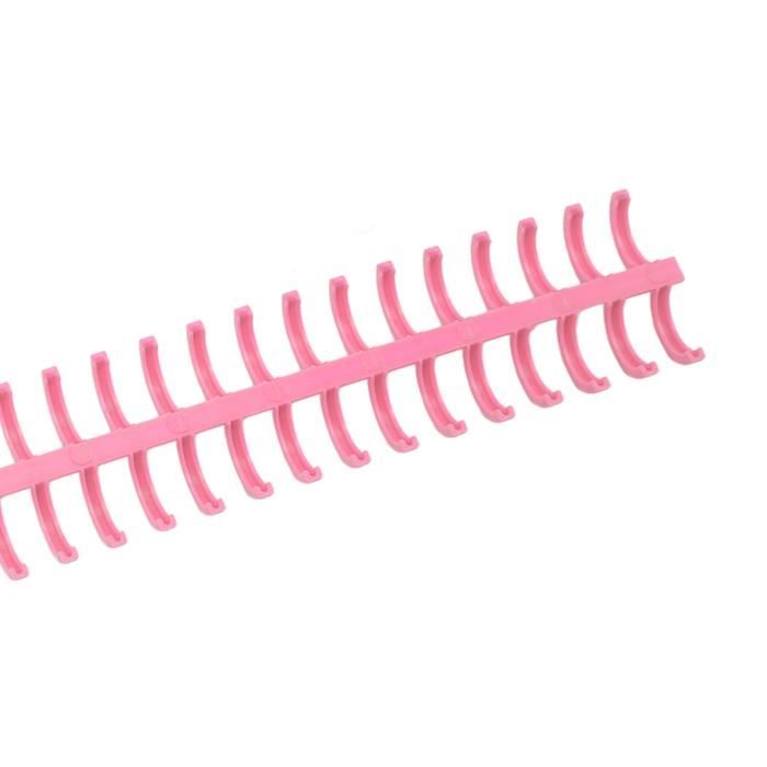 12 Anneaux De Reliure Plastique 30 Trous - 12 Mm De Diamètre, Pour Cahier A4 A5, Couleur Rose