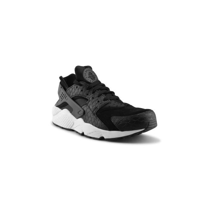 Basket Nike Air Huarache Run Prm Noir 704830 001 NIKE Homme Cuir Lacets Noir Cdiscount Chaussures