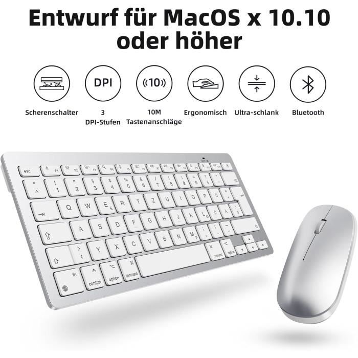 Clavier et souris sans fil bluetooth 10 pouces, pour ipad ai en ance Clasf inf