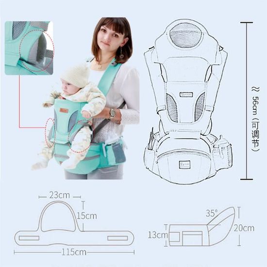 FONDUPIN-Porte bébé 0-48 mois Quatre saisons Porte bébé Multiposition avec  Siège à Hanche Rouge Transportant le tabouret de taille d - Cdiscount  Puériculture & Eveil bébé