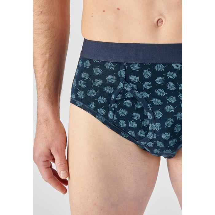 Slip Damart Lot de 3 slips ouverts assortis Lot Bleu Lot bleu Cdiscount Pret a Porter