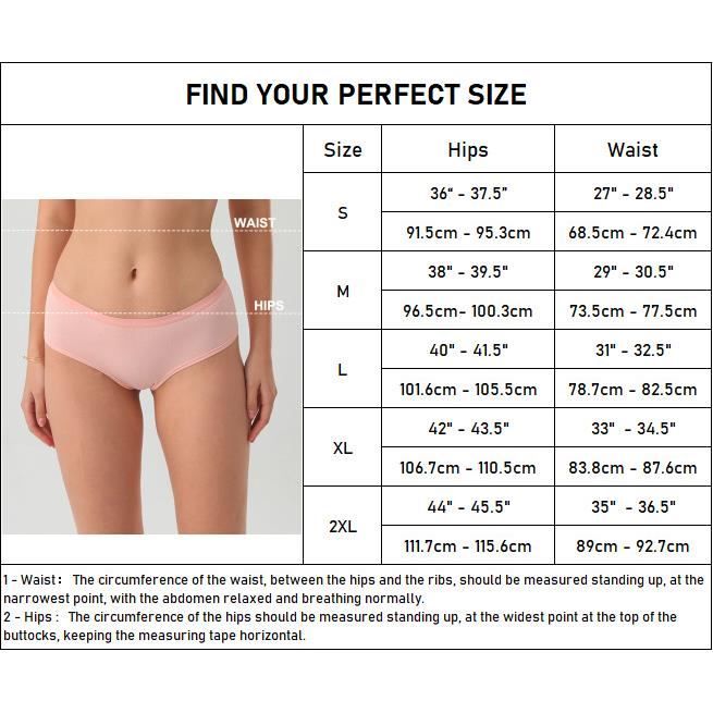 Taille des slips femme discount
