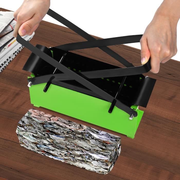 LILIIN Presse briquettes papier acier Fabricant manuel papier recyclé  Maison écologique,vert - Cdiscount Maison