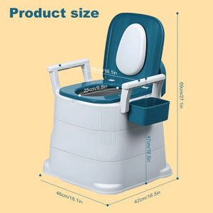 Toilette Pliante Portable Anti-odeur - Gris - Idéale Voyage, Voiture, Camping