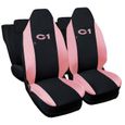 Lupex Shop Housses de siège auto compatibles pour C1 Noir Rose-0