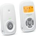 Motorola MBP 24 Babyphone Audio - Affichage rétro éclairé - Température Ambiante - 300 Mètres - Microphone à Haute Sensibilité-0
