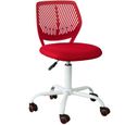 SoBuy® FST64-R Chaise de Bureau Ergonomique Fauteuil Pivotant Chaise pour Ordinateur Hauteur Réglable -Rouge-0