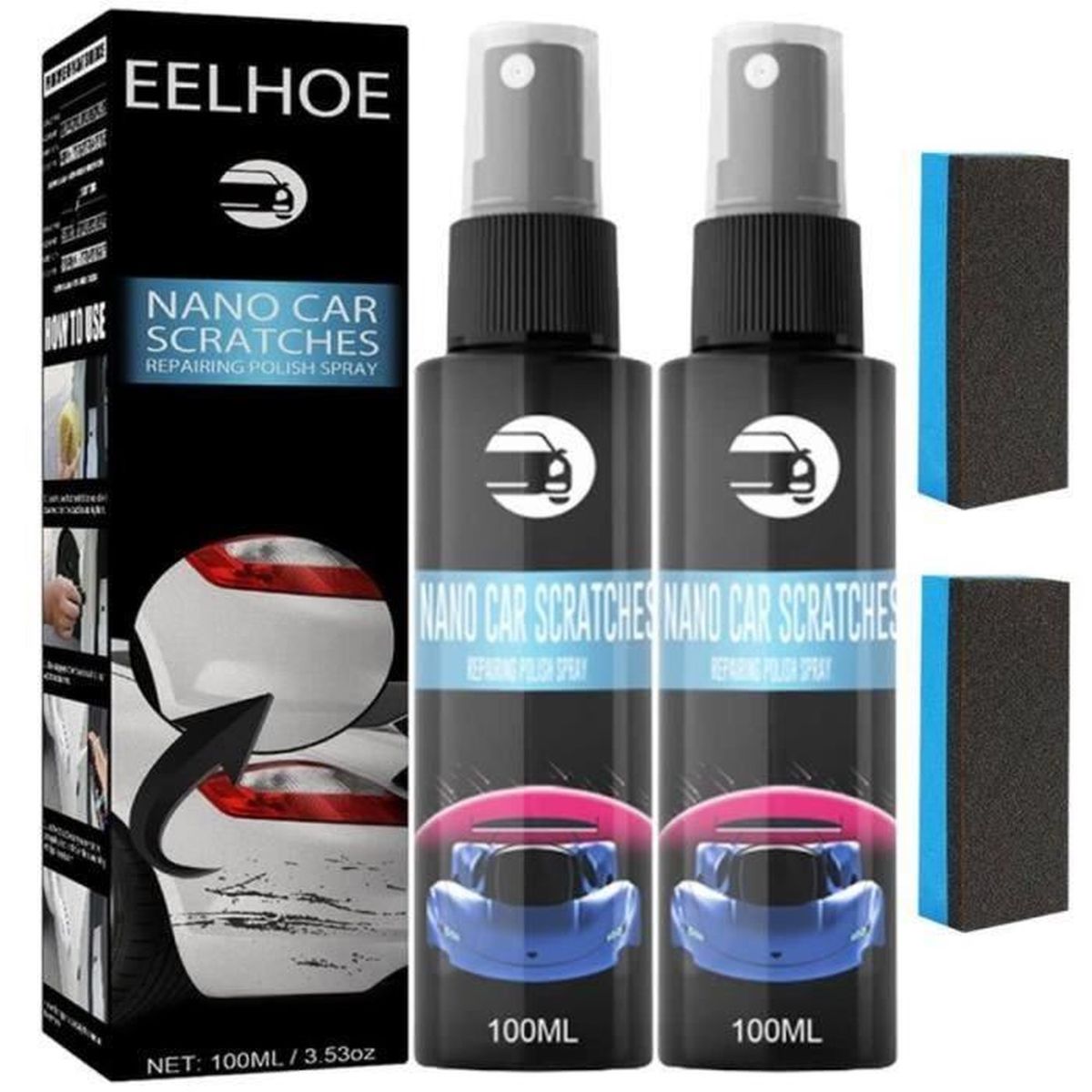 Chiffon De Réparation Nano Universel Pour Rayures De Voiture Chiffon Flash Pour Eliminer Les Rayures~p145984197