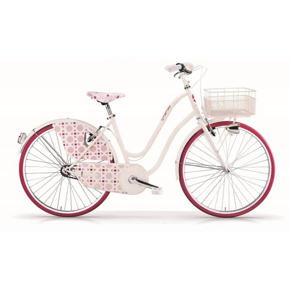 Velo De Ville Mbm Mima 26 Pouces Pour Femmes Avec Panier Rose Prix Pas Cher Cdiscount
