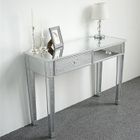 ALIGHTUP Table Console Miroir MDF et verre bureau secrétaire,Silver 105 x 36 x 76cm